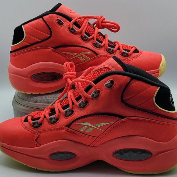 REEBOK QUESTION MID 'HOT ONES' MEN'S SIZE 9.5 BASKETBALL SNEAKERS (GV7093) RARE - Picture 2 of 9
